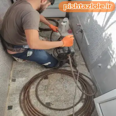 باز کردن گرفتگی لوله کفشور بالکن در رودهن